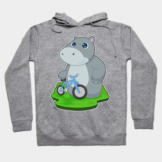 Hippo Bicycle Hoodie by Markus Schnabel